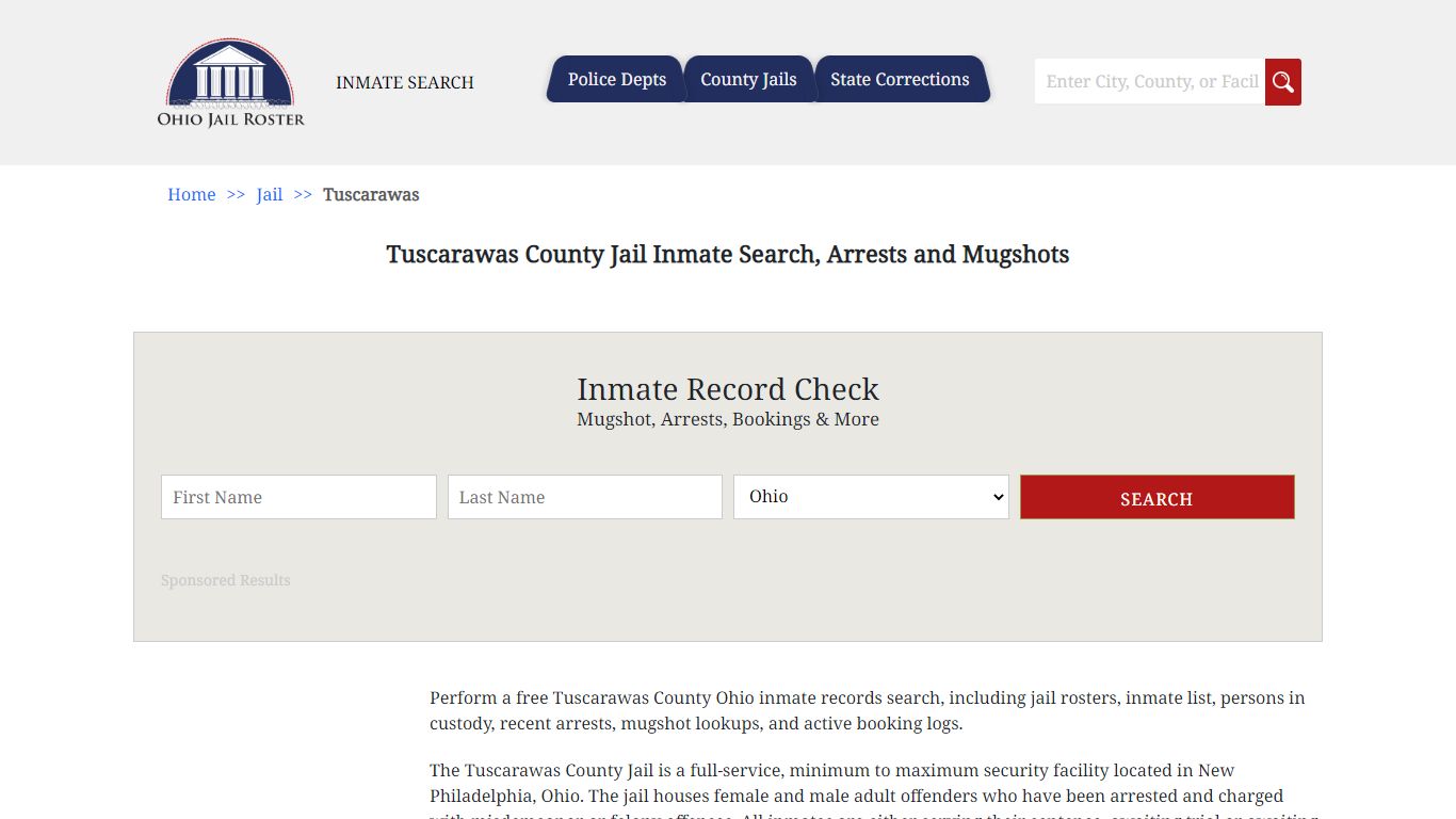 Tuscarawas County Jail Inmate Search, Arrests and Mugshots